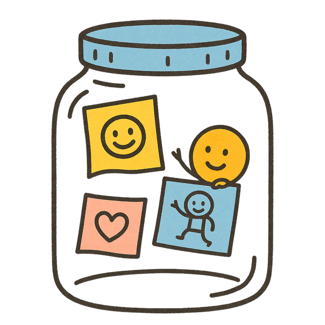 Praise Jar with happy notes